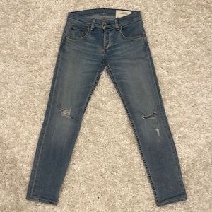 Rag and Bone • Men’s Blue Distressed Standard Issue 29 Jeans Fit 1 Skinny Leg